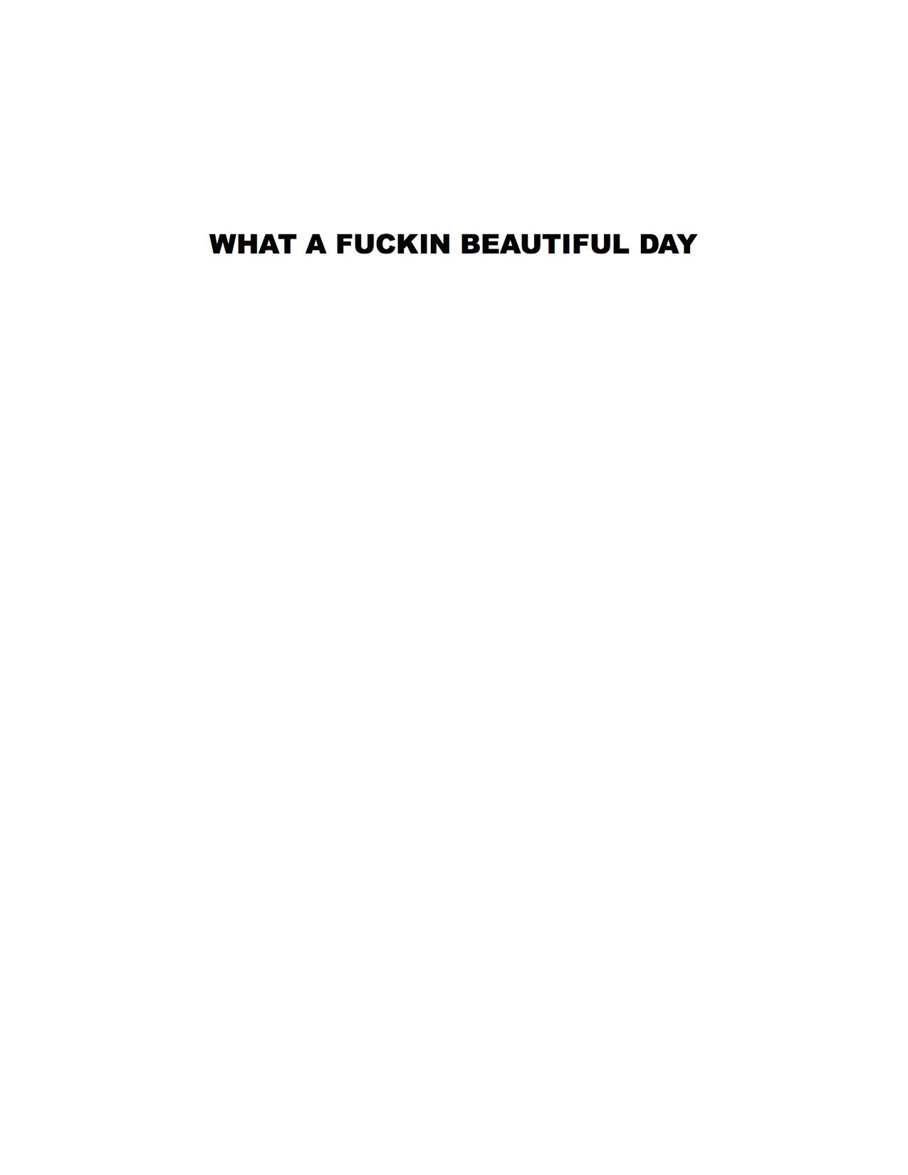 beautiful day